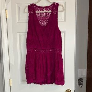 Free People Magenta Mini Dress
